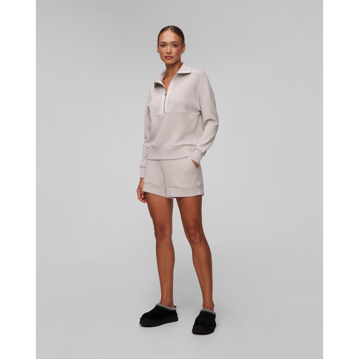 Szare Szorty Dresowe Damskie Varley Atrium High Rise Short 4.5