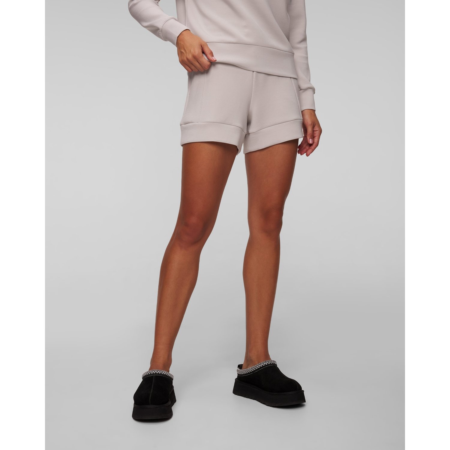 Szare Szorty Dresowe Damskie Varley Atrium High Rise Short 4.5