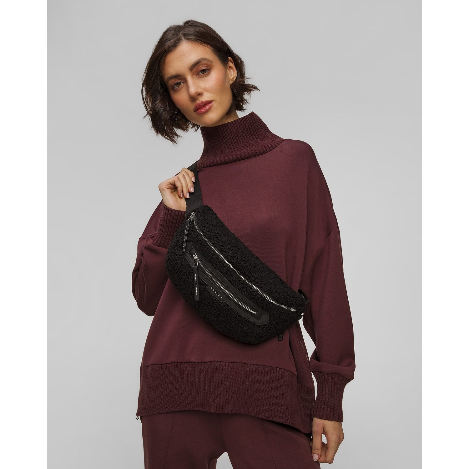 Czarna Nerka Damska Varley Kansa Sherpa Belt Bag