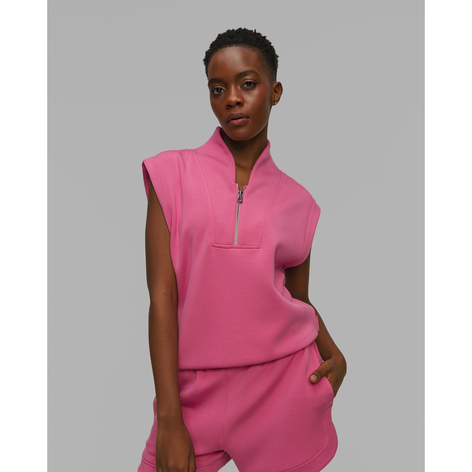 Różowa Bluza Damska Varley Loretta Half Zip