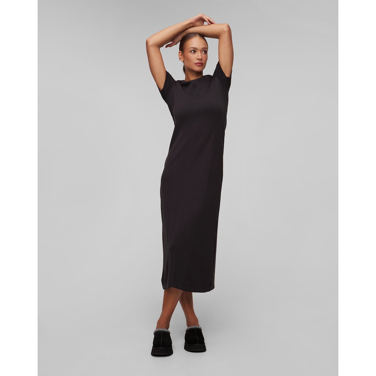 Czarna Sukienka Dzianinowa Damska Varley Hattie Maxi Dress
