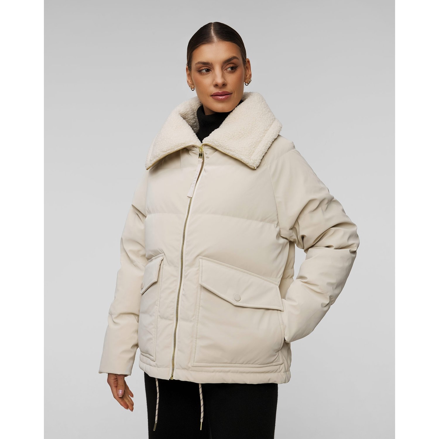 Beżowa Kurtka Damska Varley Roseville Down Jacket