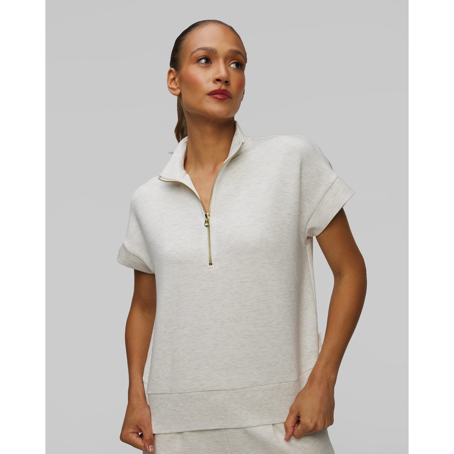 Szara Bluza Damska Varley Ritchie Short Sleeve Sweat