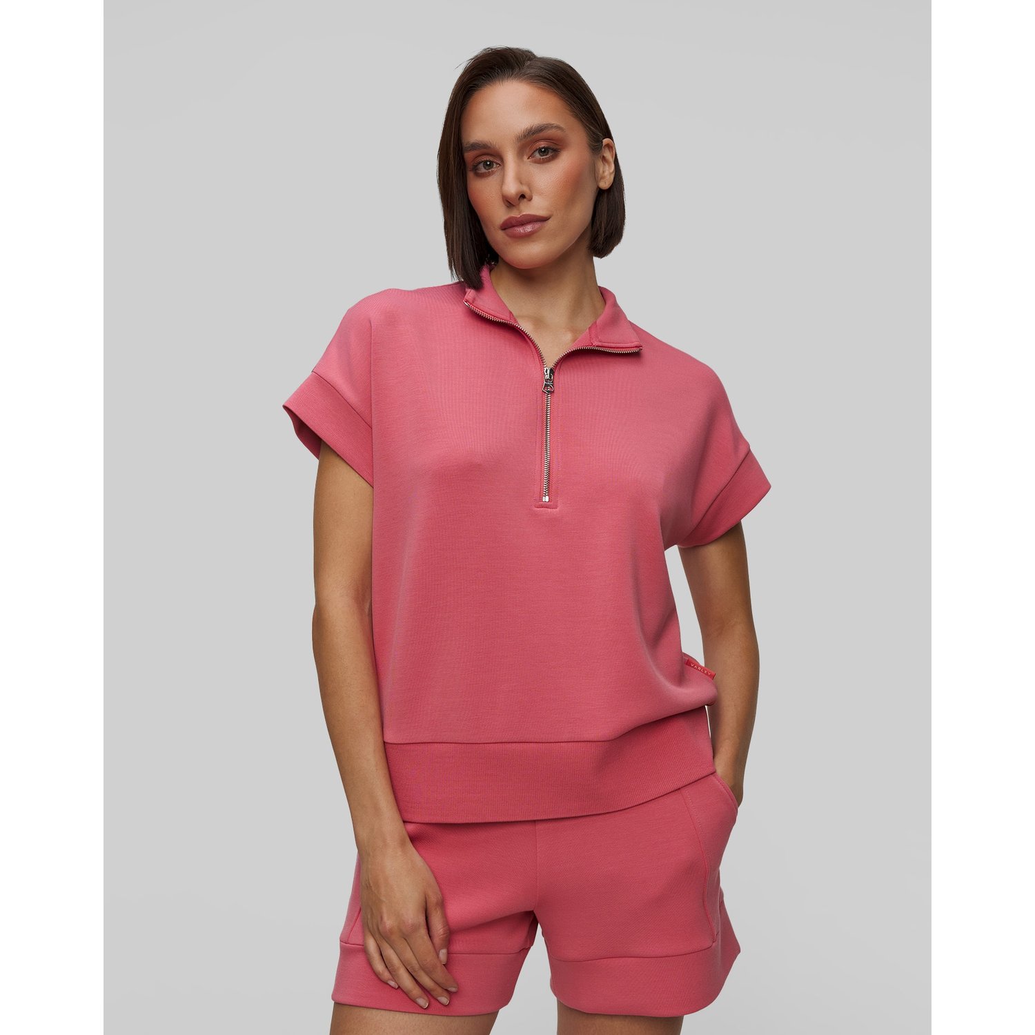 Różowa Bluza Damska Varley Ritchie Short Sleeve Sweat