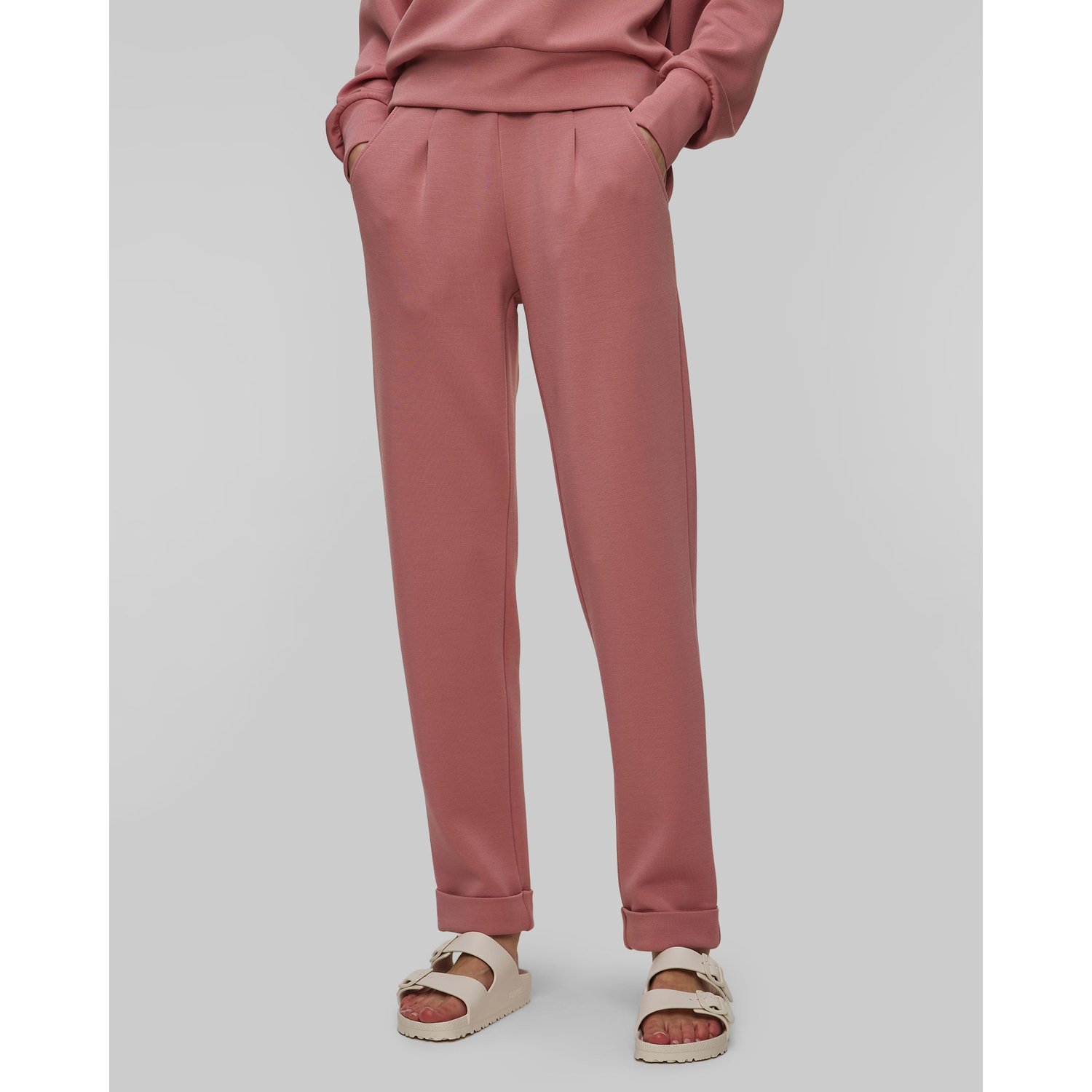 Różowe Spodnie Dresowe Damskie Varley The Rolled Cuff Pant 28.5