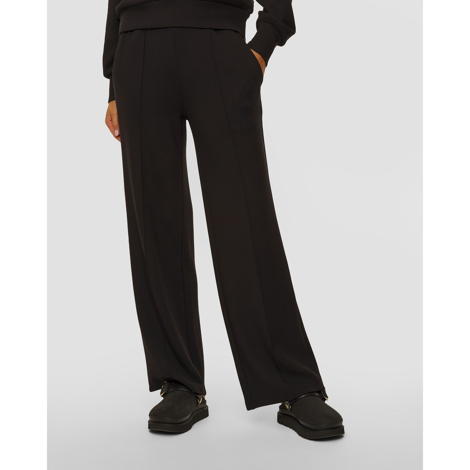 Czarne Spodnie Damskie Varley The Wide Leg Pant 30