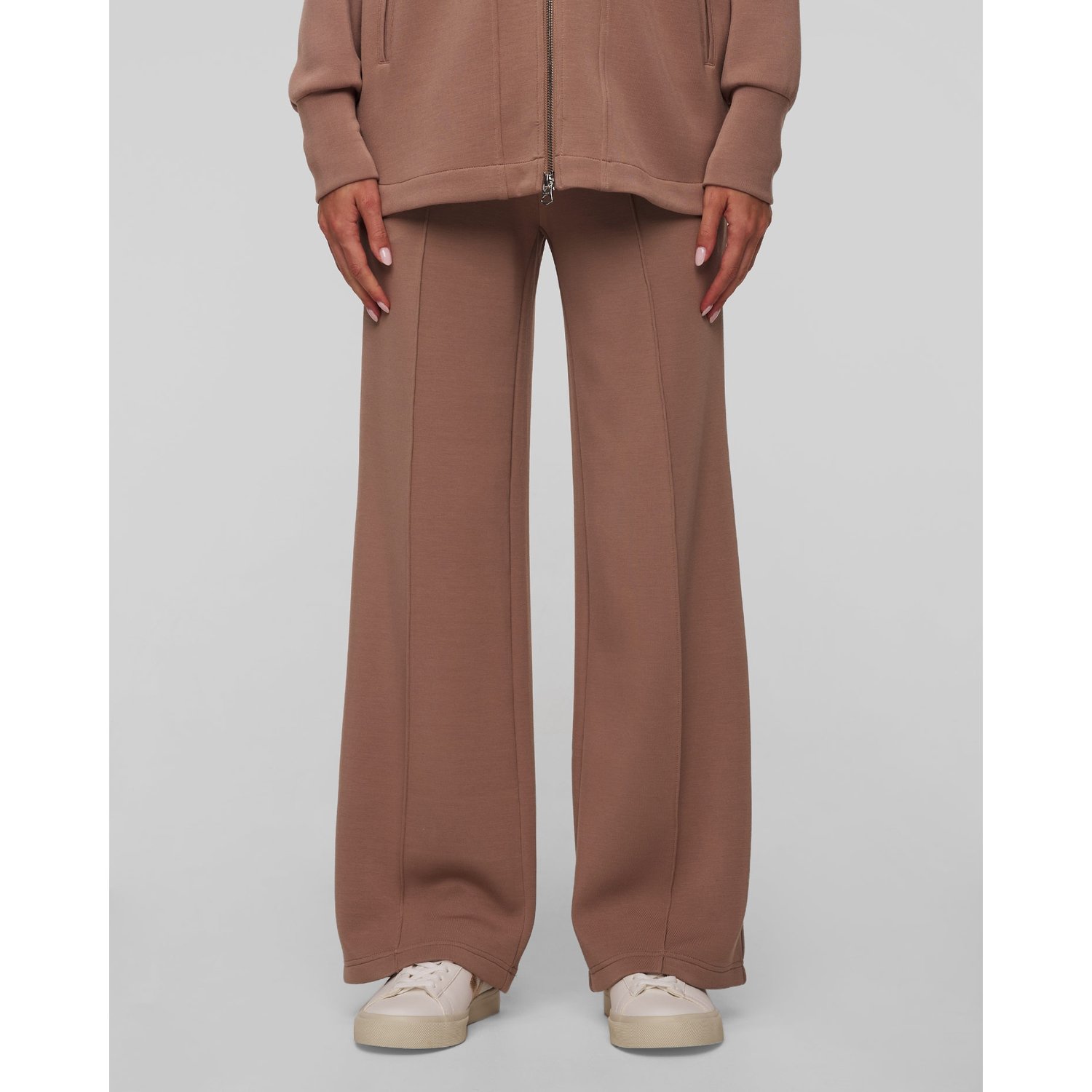 Brązowe Spodnie Dresowe Damskie Varley The Wide Leg Pant 30