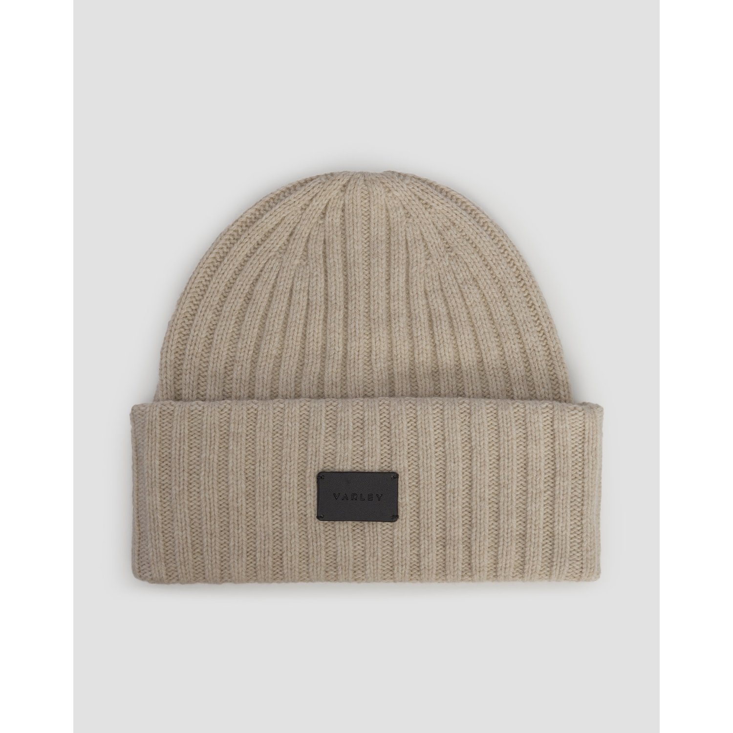 Beżowa Czapka Wełniana Damska Varley Elva Chunky Rib Beanie
