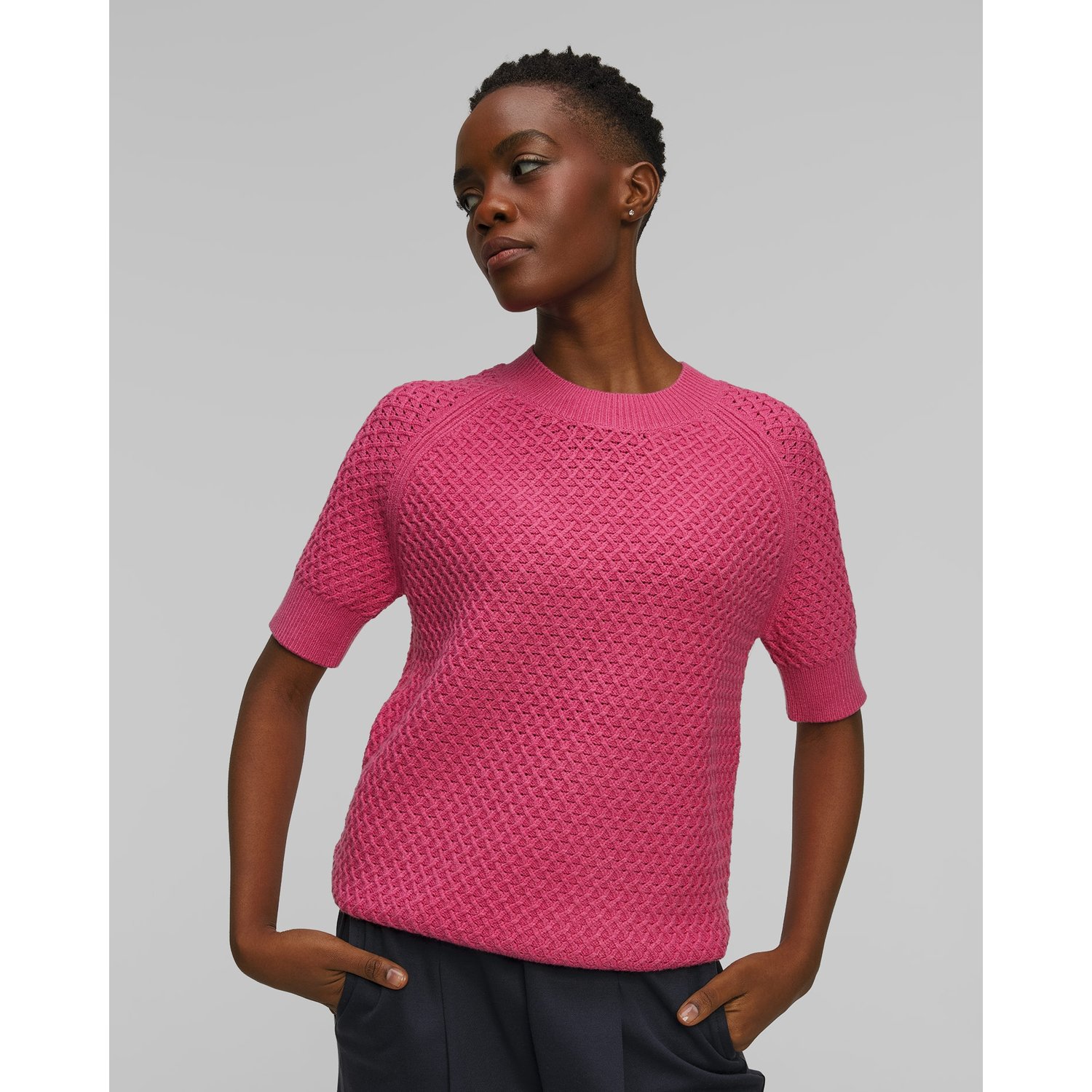 Różowy Sweter Damski Varley Lucy Knit Top