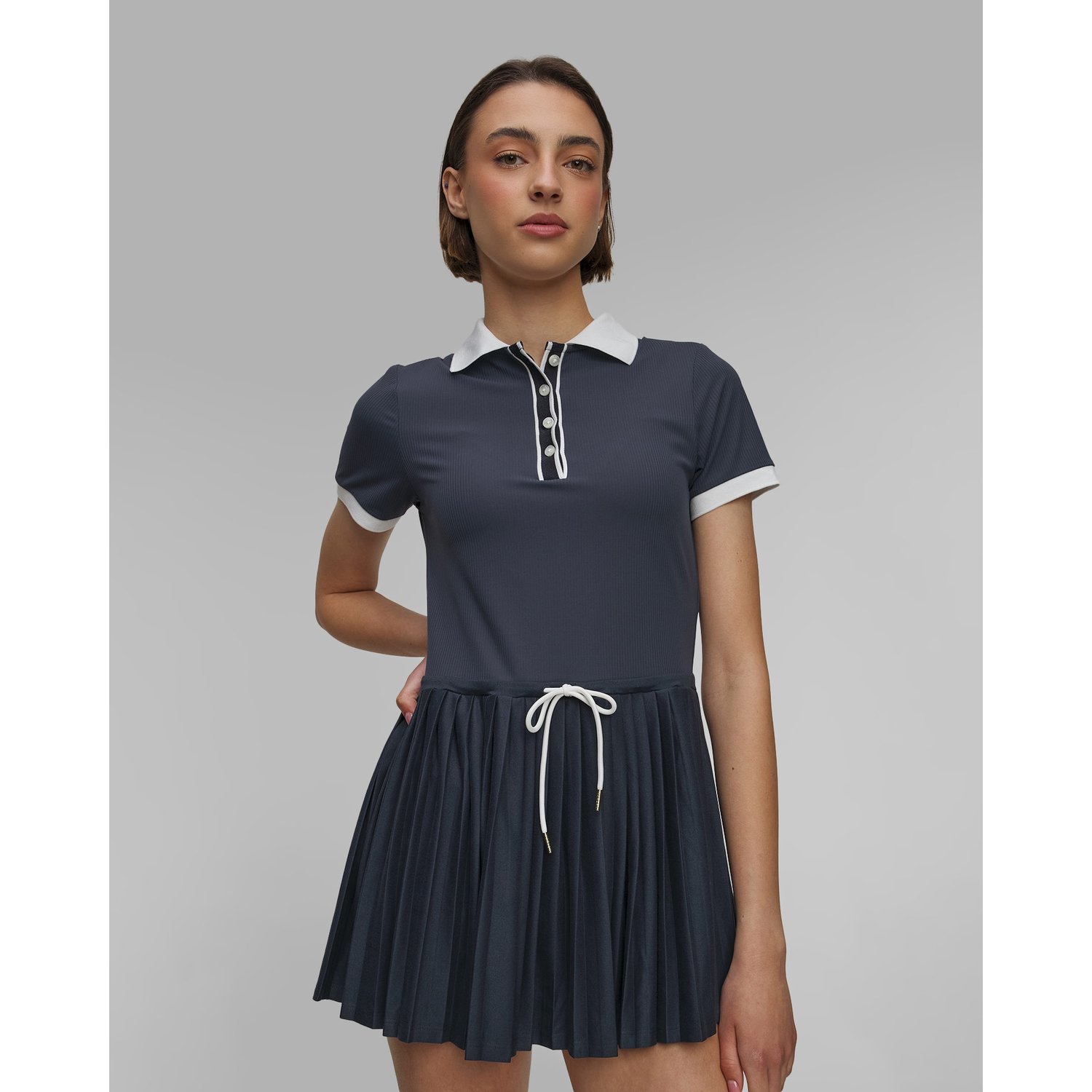 Granatowa Sukienka Tenisowa Damska Varley Paloma Court Dress 30