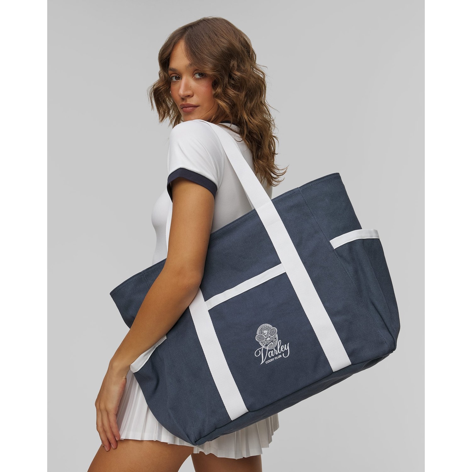 Niebieska Torba Damska Varley Fairhaven Large Club Tote Bag