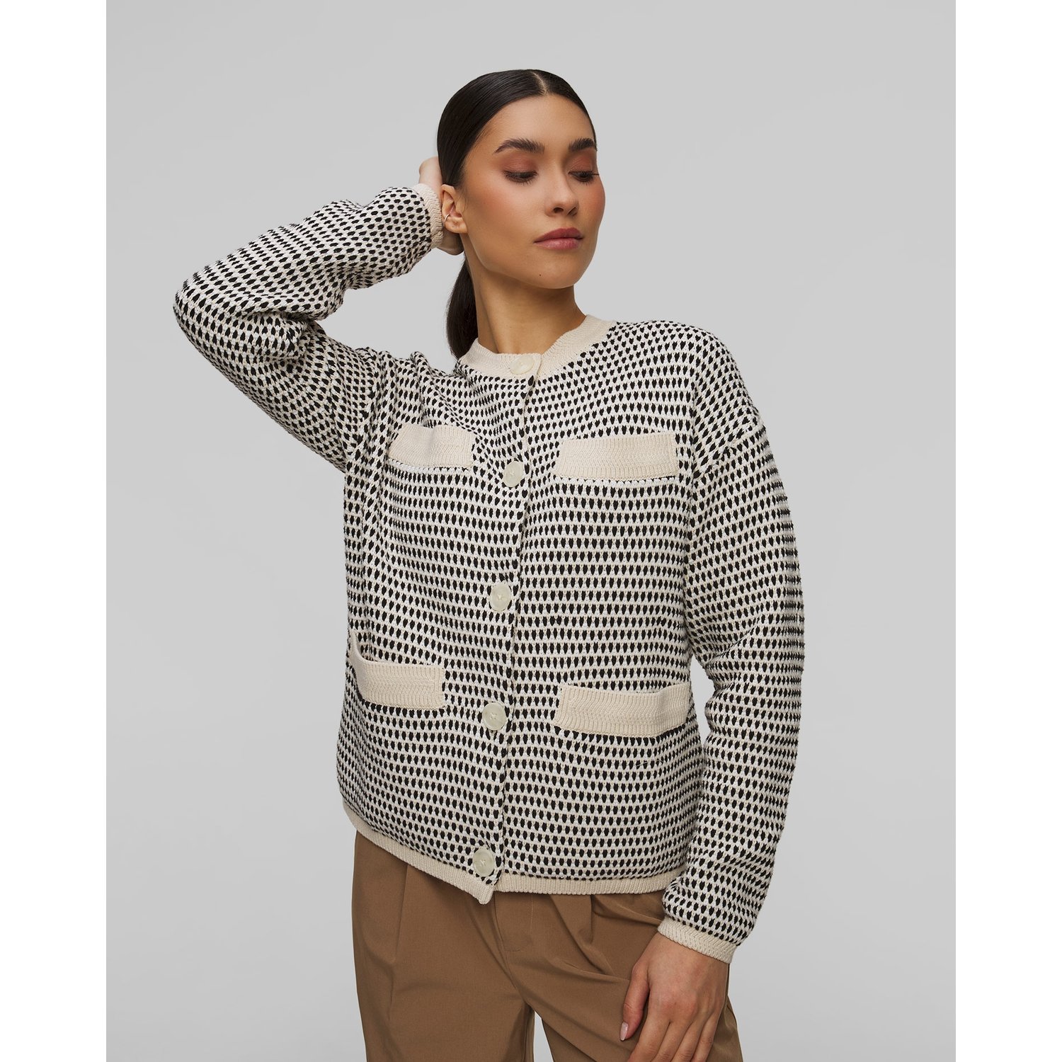 Kurtka Dzianinowa Damska Varley Tidewell Textured Knit Jacket