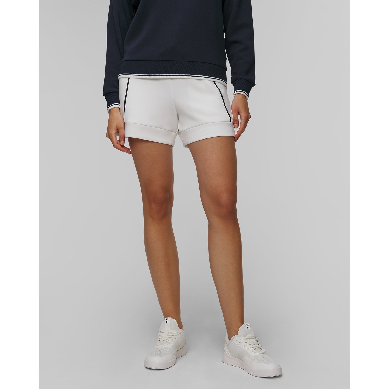 Białe Szorty Dresowe Damskie Varley Barnes High Rise Short 4.5