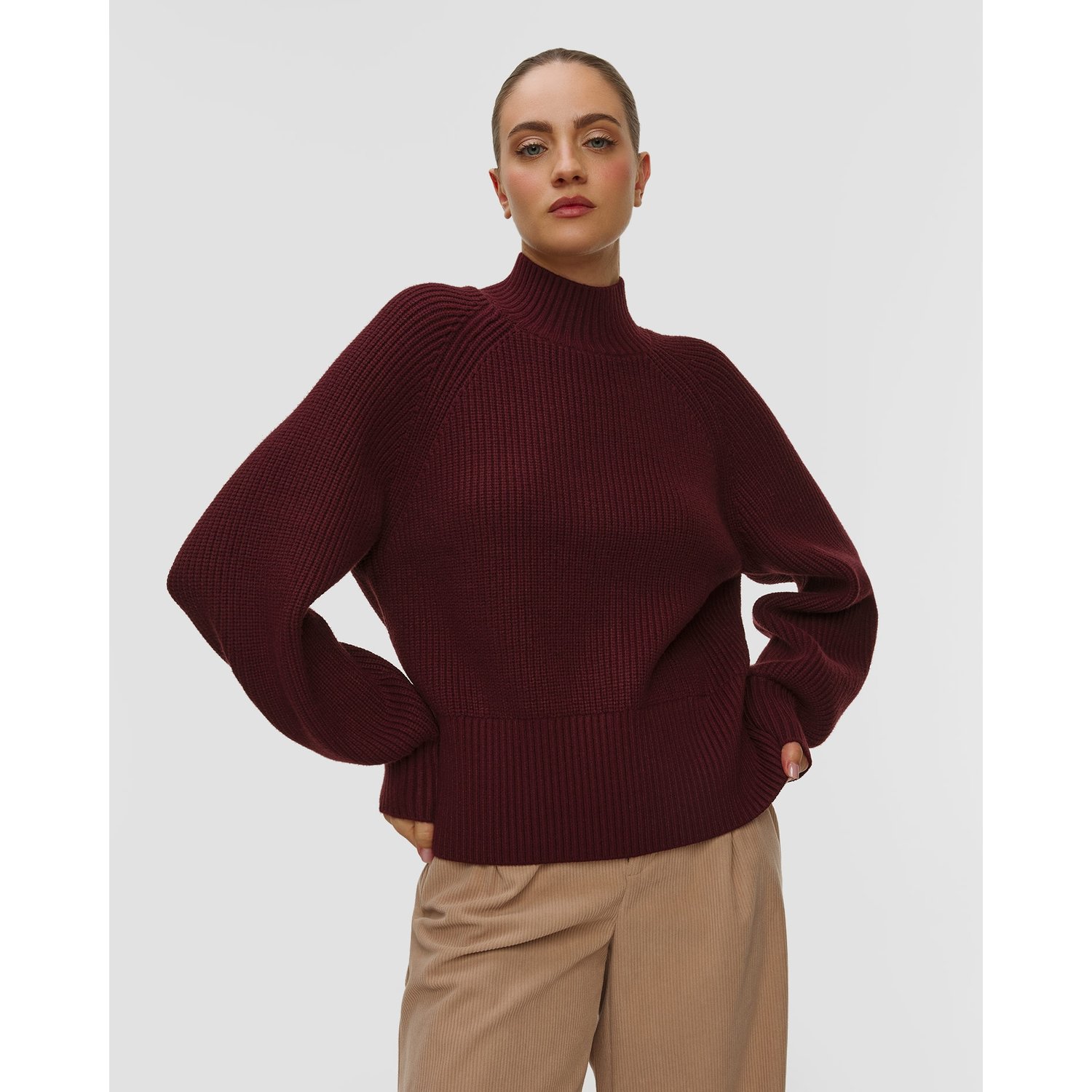 Sweter Damski Varley Martina High Neck Rib Knit