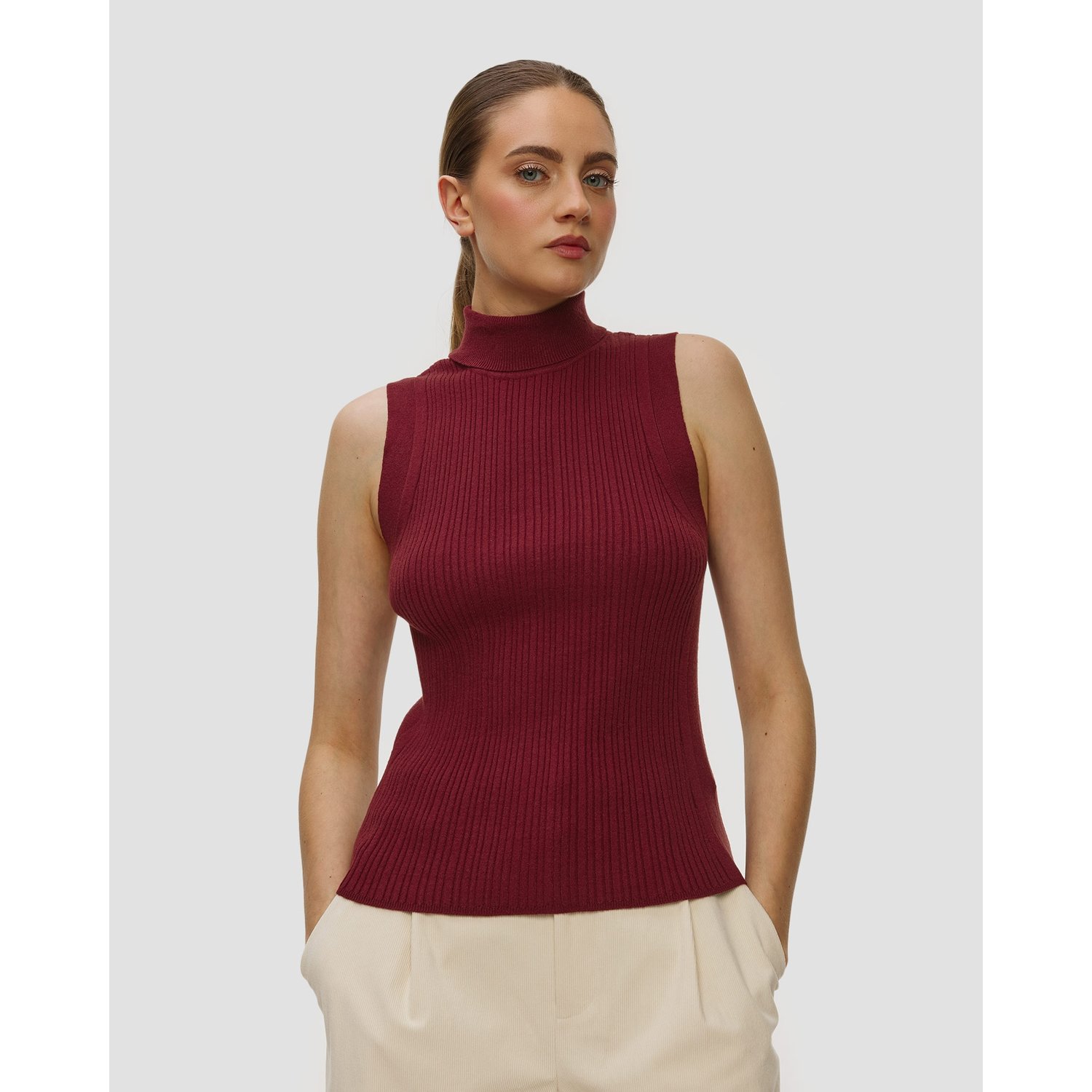 Sweter Bez Rękawów Damski Varley Anastasia Rib Knit Tank
