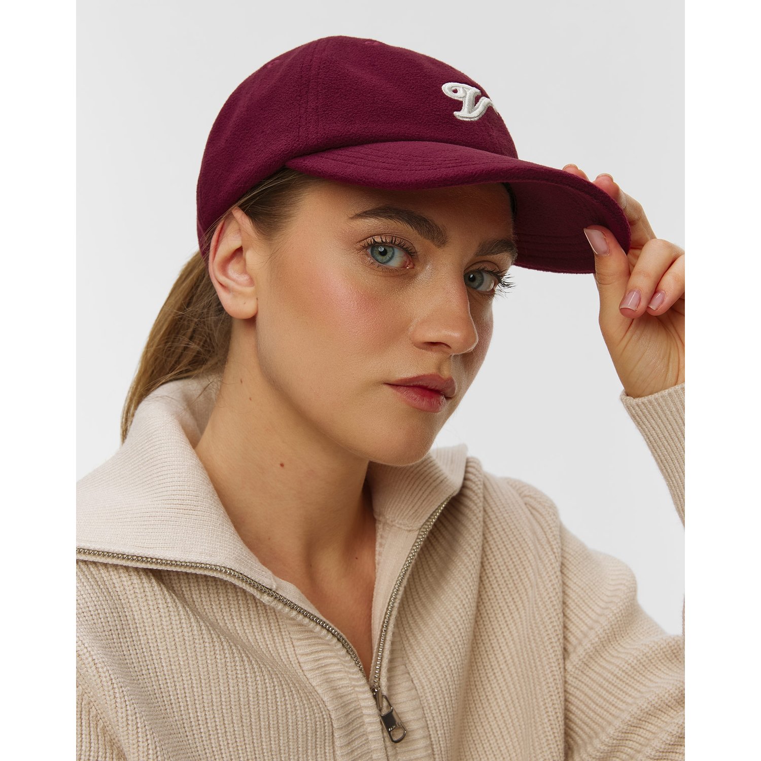 Bordowa Czapka Z Daszkiem Damska Varley Raina Fleece Cap