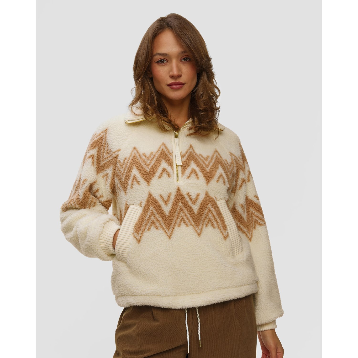 Bluza Futerkowa Damska Varley Hendrik Half Zip Sherpa