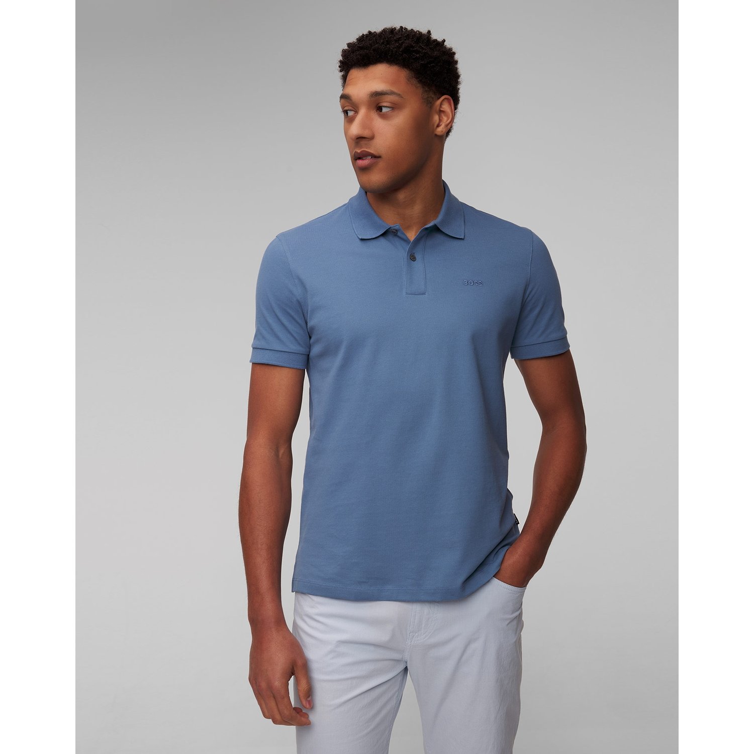 Niebieska Koszulka Polo Męska Hugo Boss Pallas