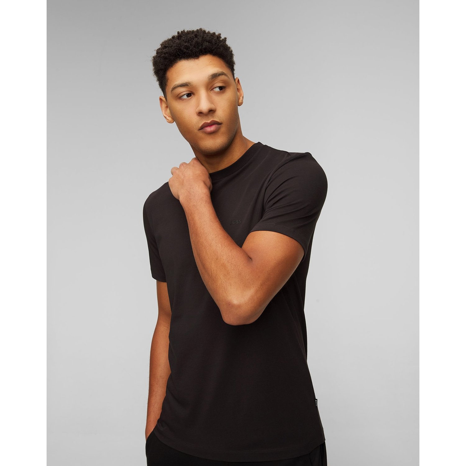 Czarny T-shirt Męski Hugo Boss Thompson