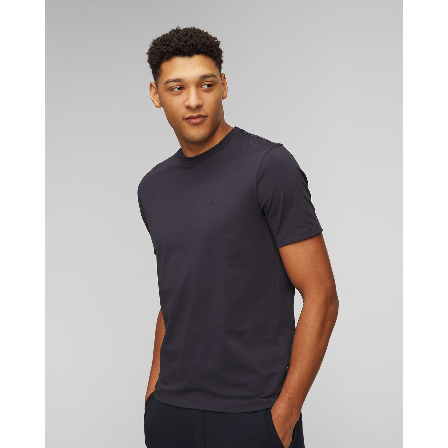Granatowy T-shirt Męski Hugo Boss Thompson