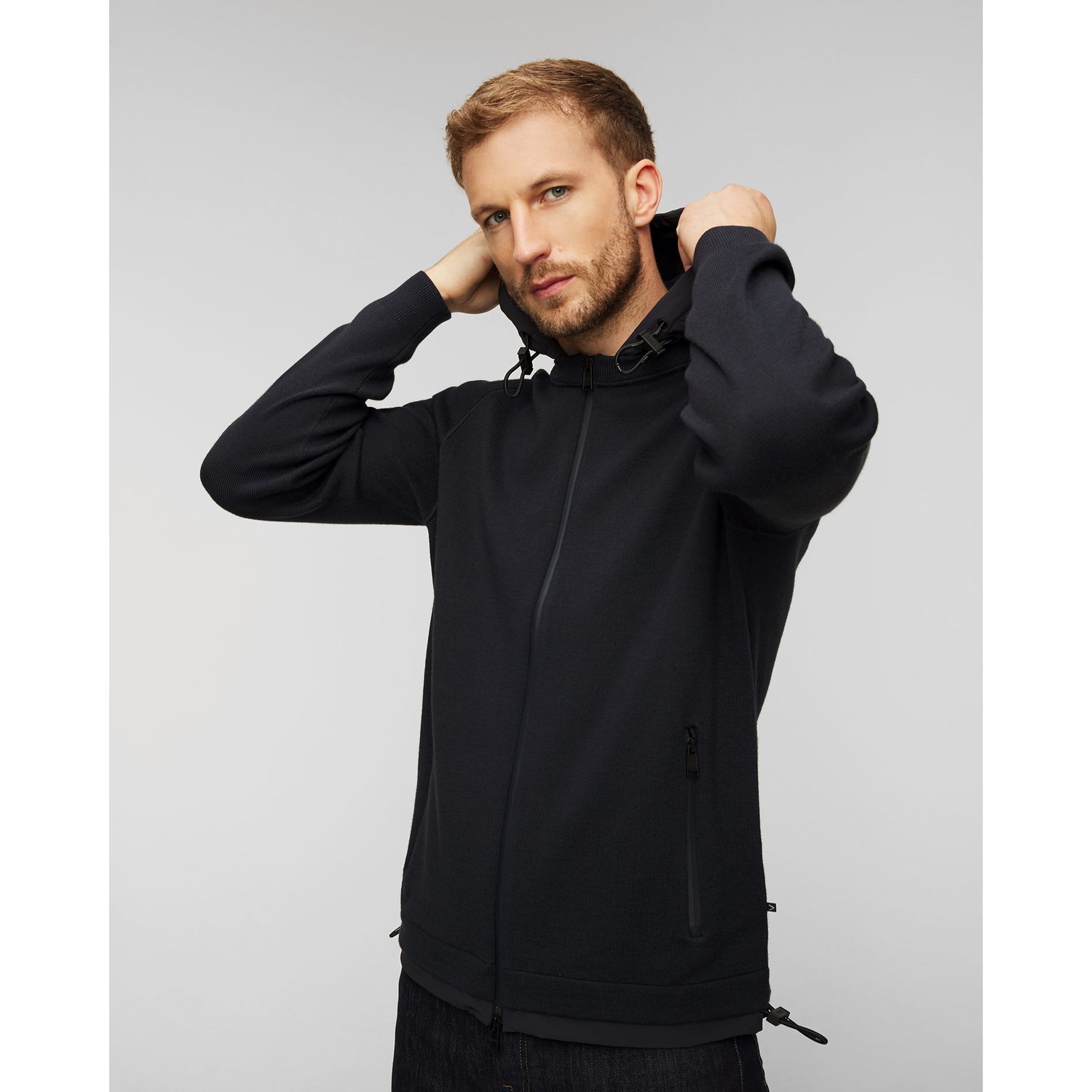 Wełniany Sweter Z Kapturem Hugo Boss P-ostico