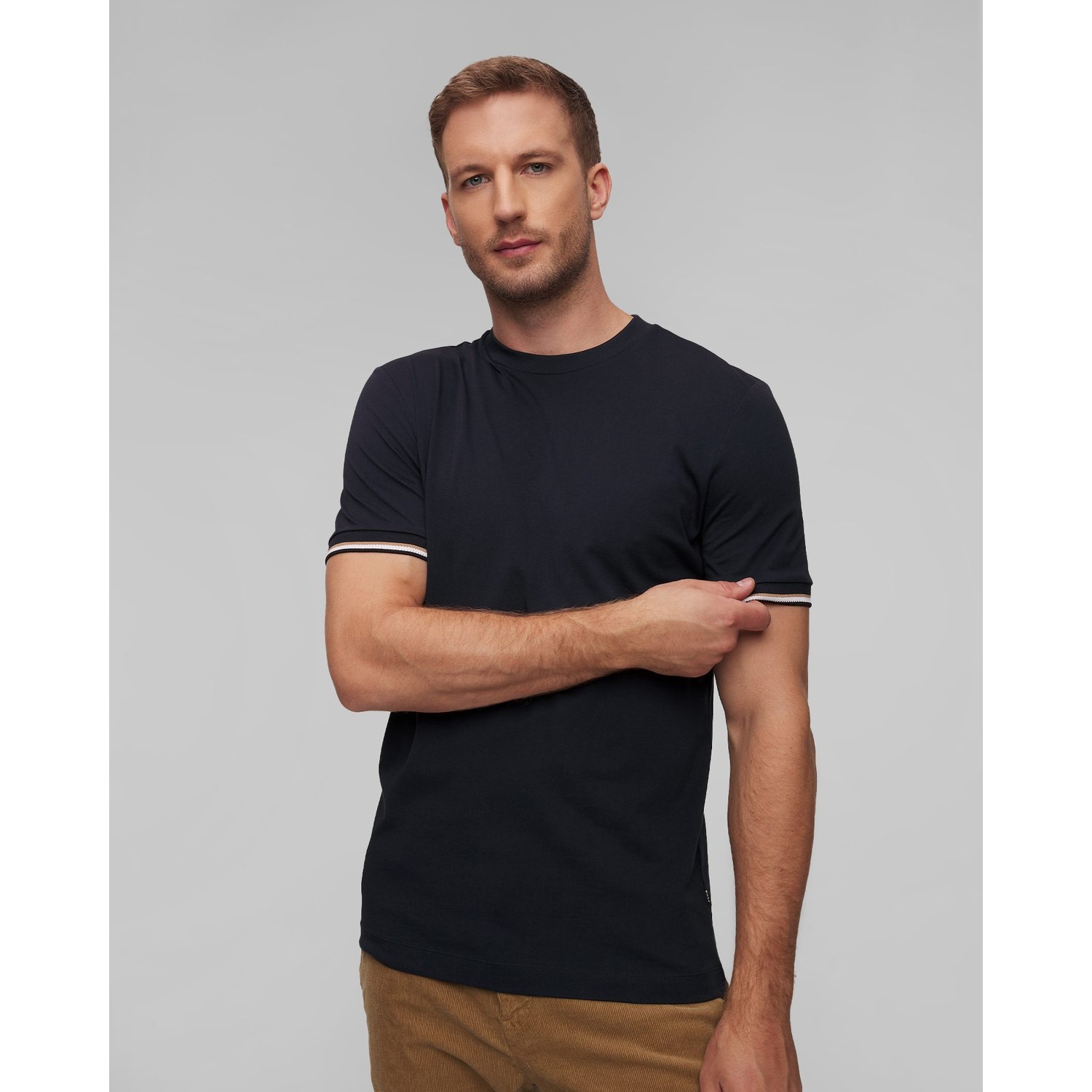 Granatowy T-shirt Męski Hugo Boss Thompson