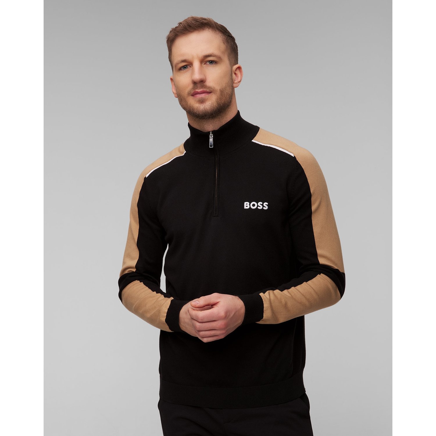 Czarny Sweter Męski Hugo Boss Zelchior-x