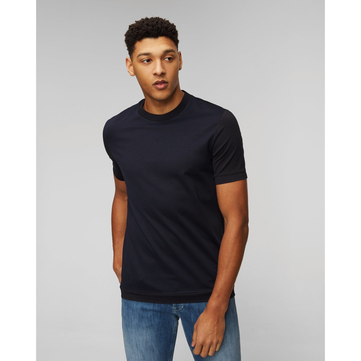 Granatowy T-shirt Męski Hugo Boss P-tiburt