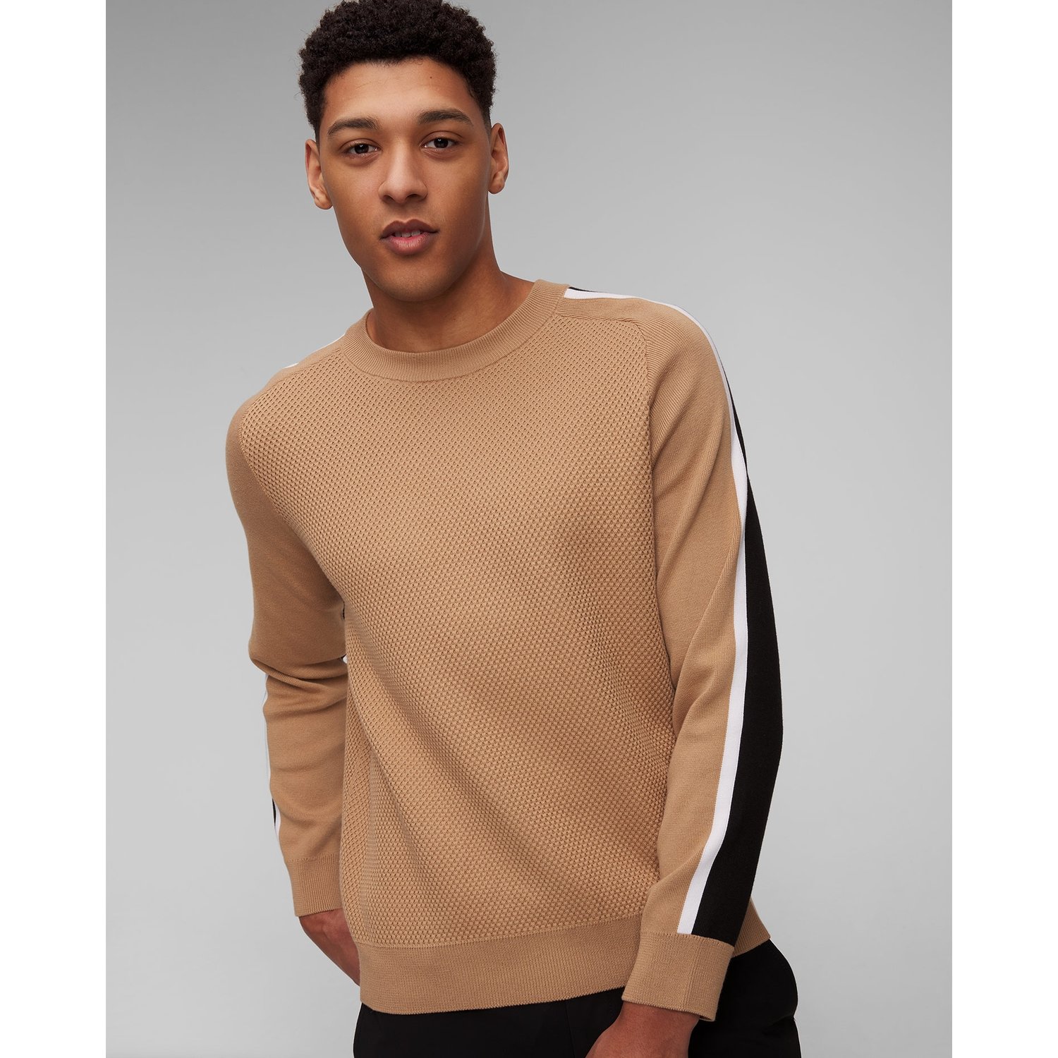 Beżowy Sweter Męski Hugo Boss Pontevico
