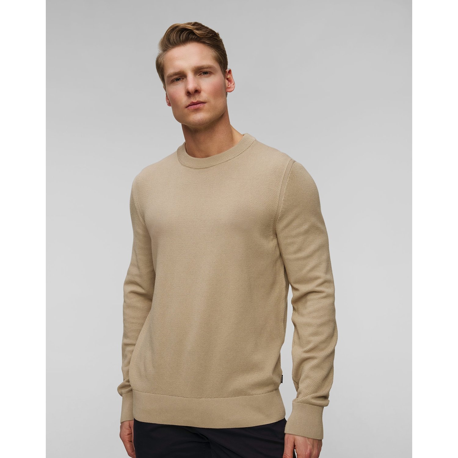 Beżowy Sweter Męski Hugo Boss Ecaio-p