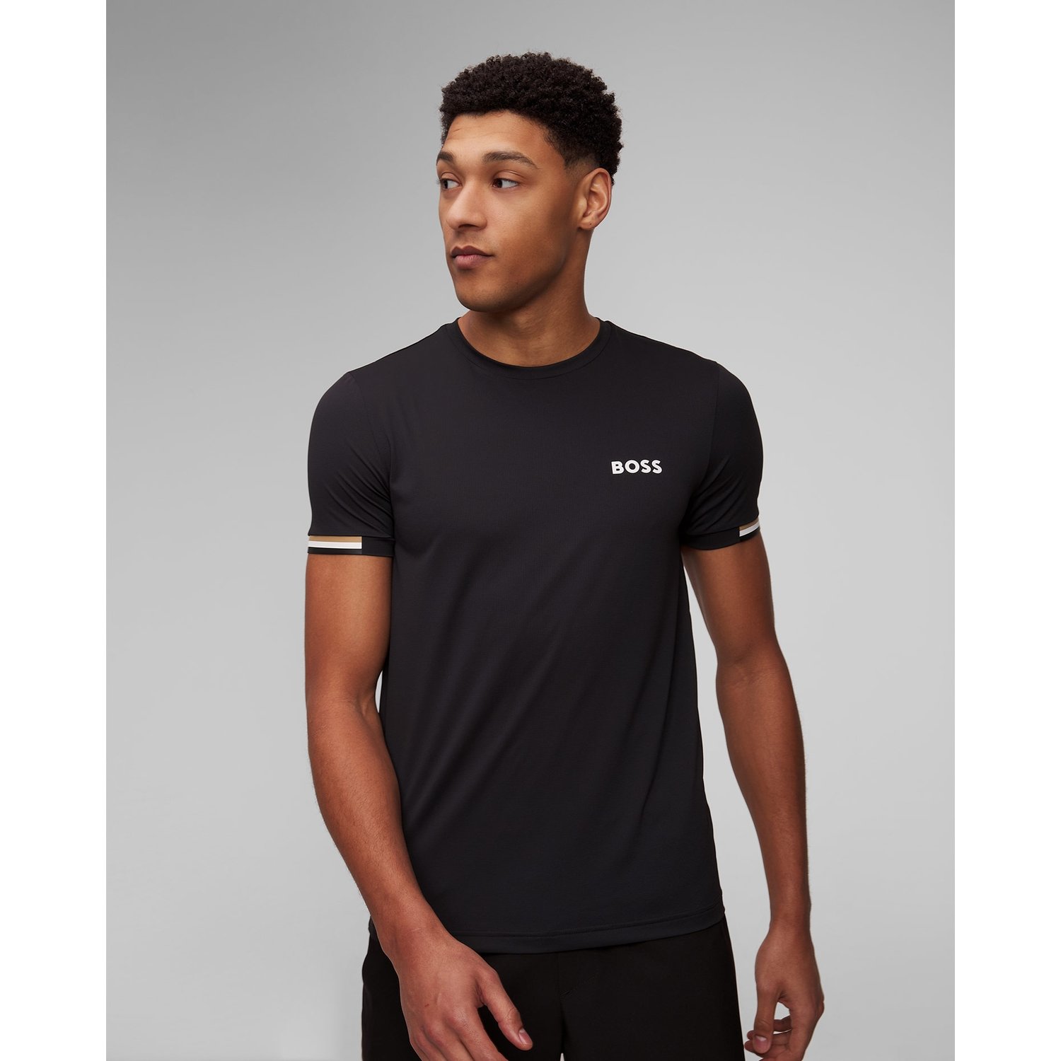 Czarny T-shirt Męski Hugo Boss Tee Mb