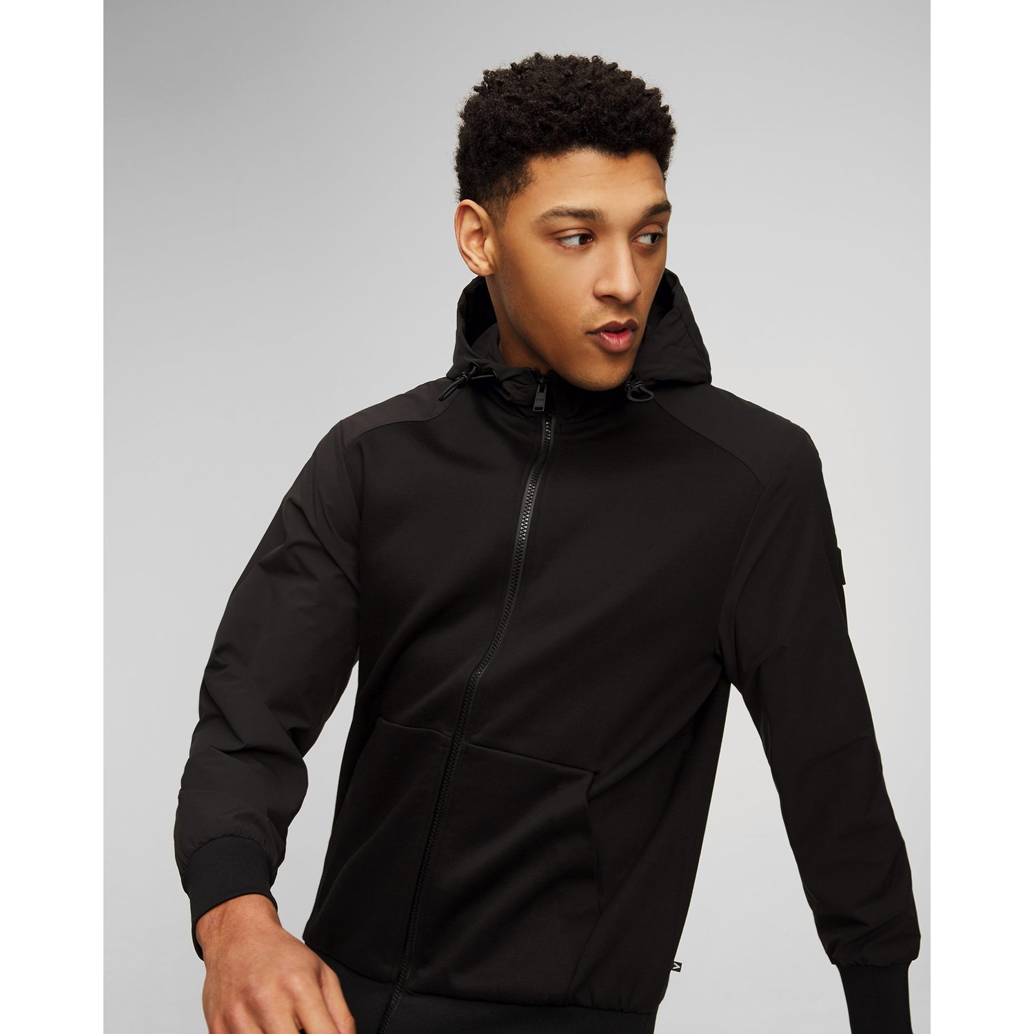 Czarna Bluza Rozpinana Męska Hugo Boss P-steele