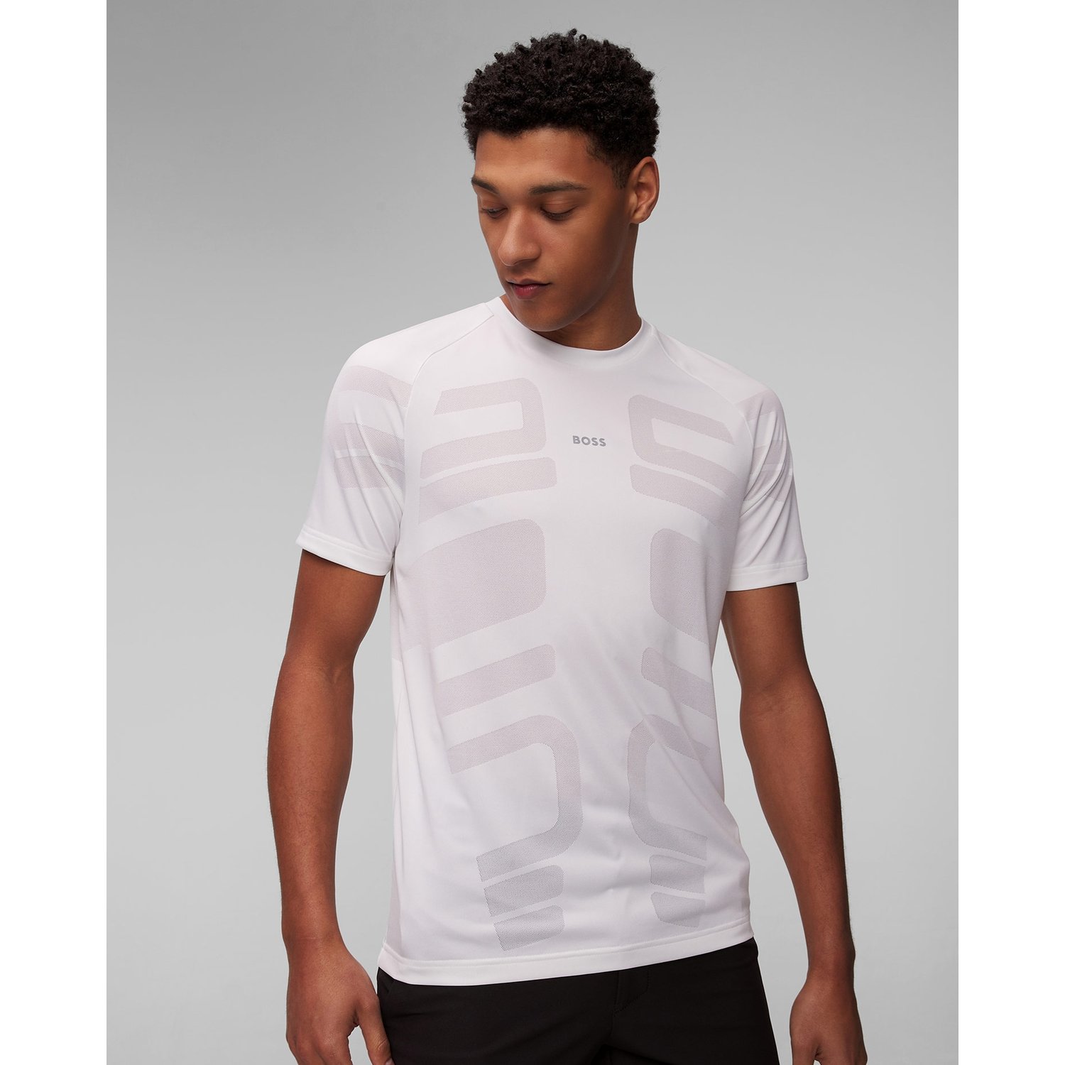 Biały T-shirt Męski Hugo Boss Tariq