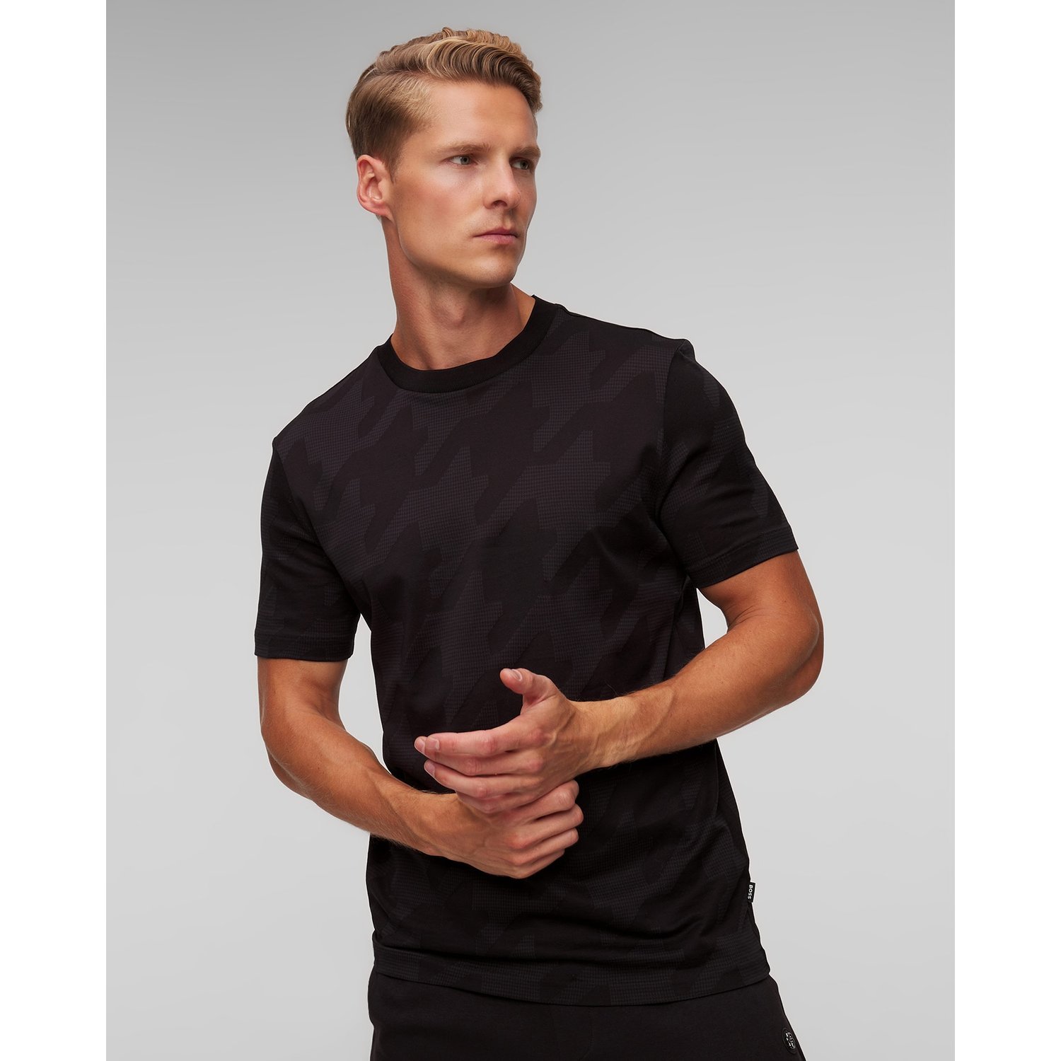 Czarny T-shirt Męski Hugo Boss C Thompson