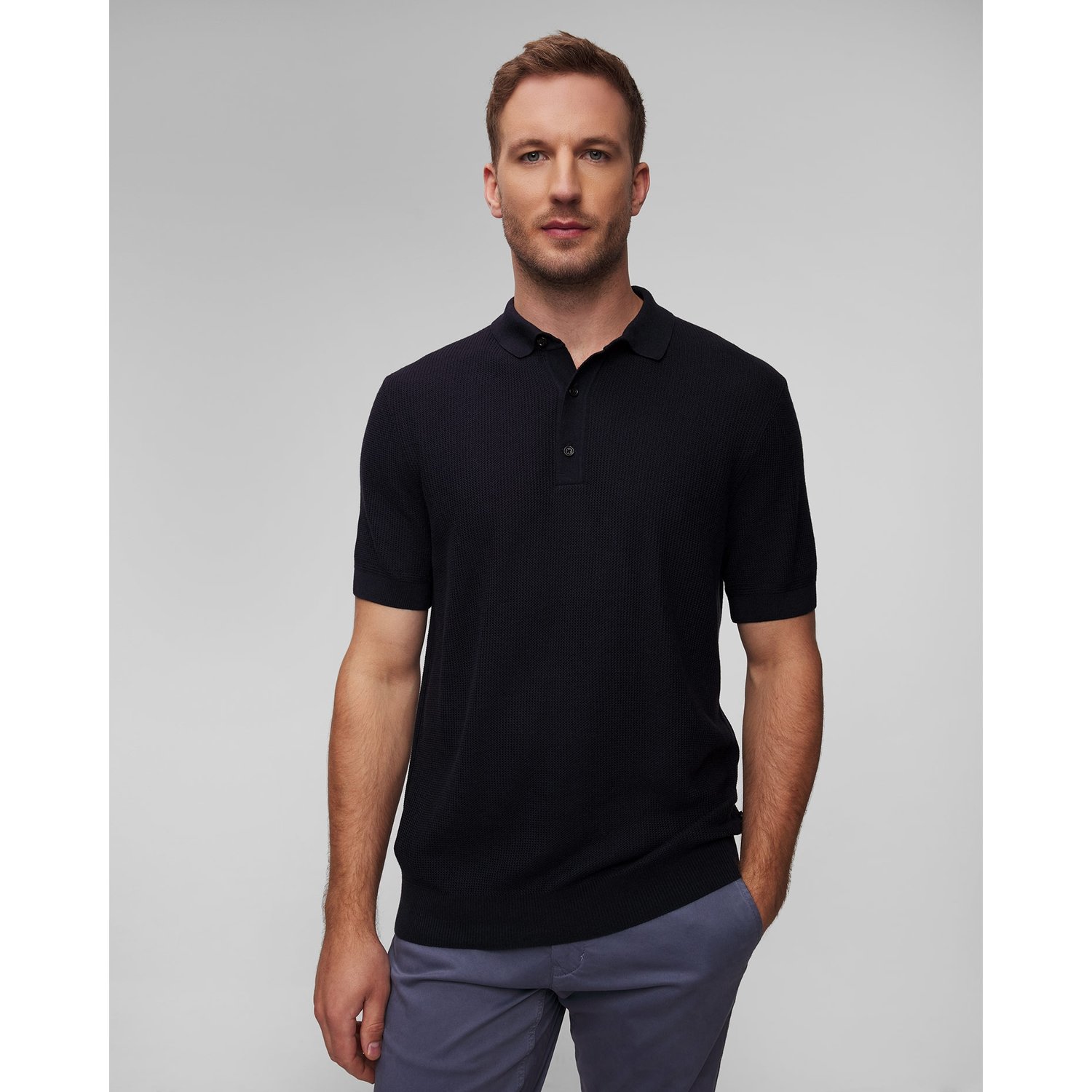 Granatowy Sweter Krótki Męski Hugo Boss H-daremo