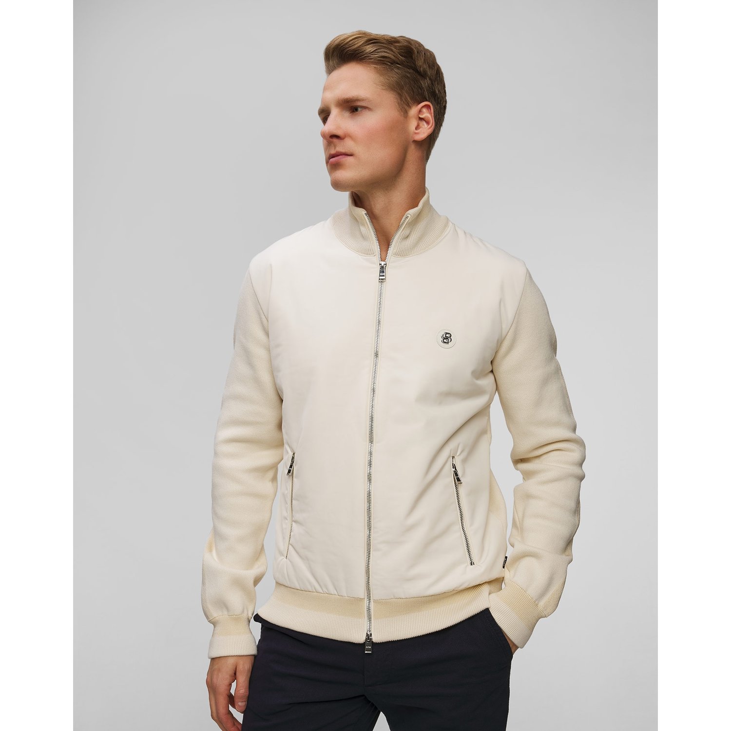 Beżowa Bluza Rozpinana Męska Hugo Boss C-darmando