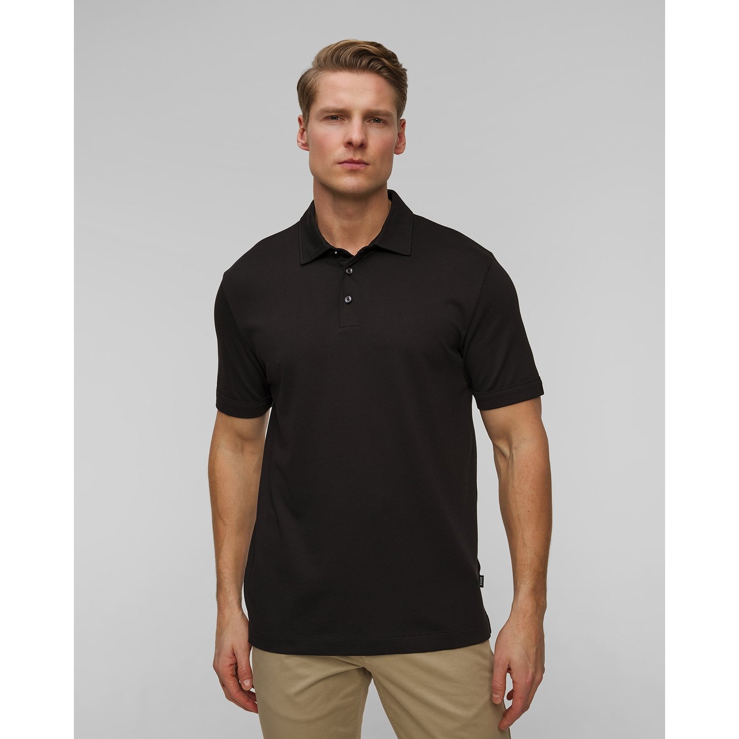 Czarne Polo Męskie Hugo Boss H-press
