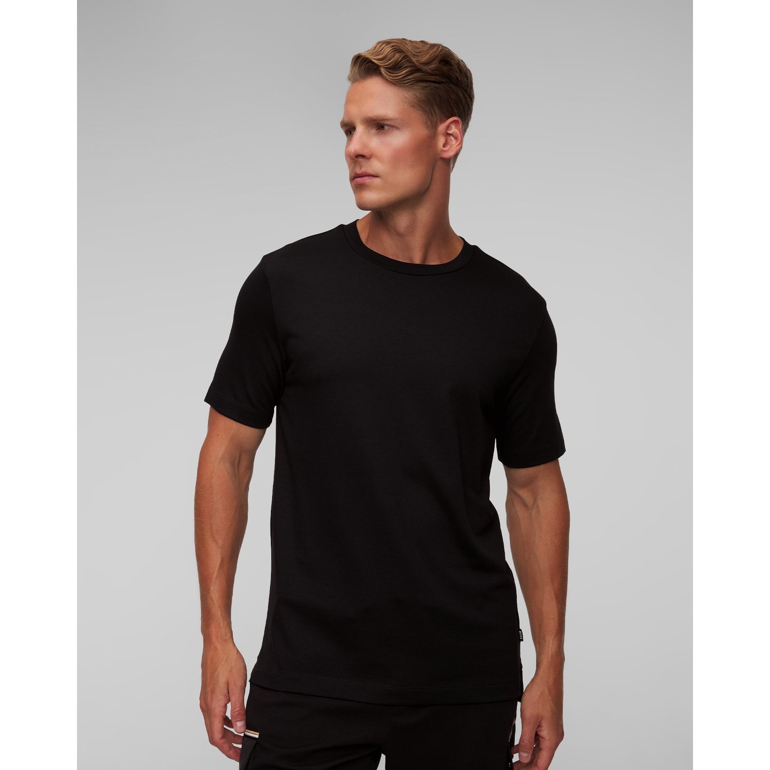 Czarny T-shirt Męski Hugo Boss H-thompson