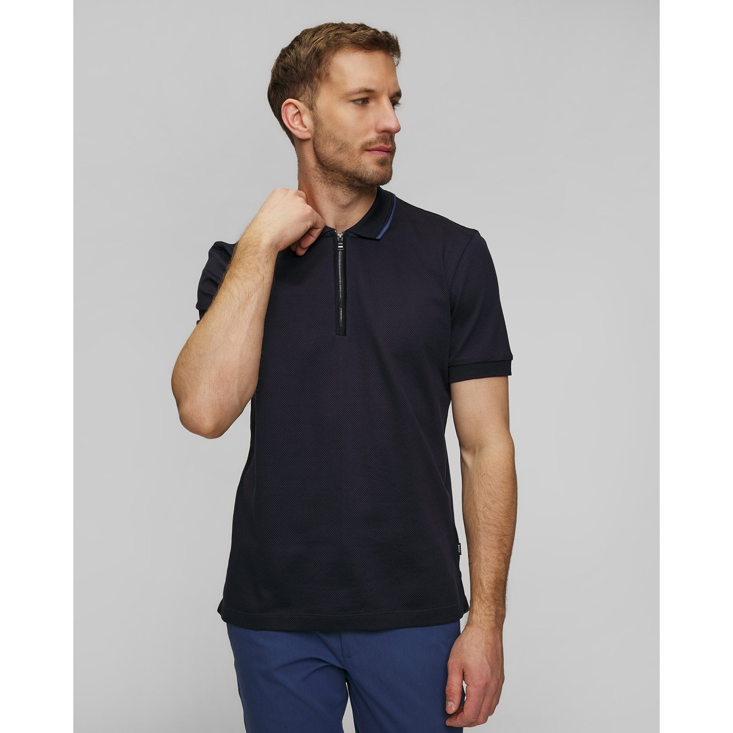 Granatowe Polo Męskie Hugo Boss H-paras