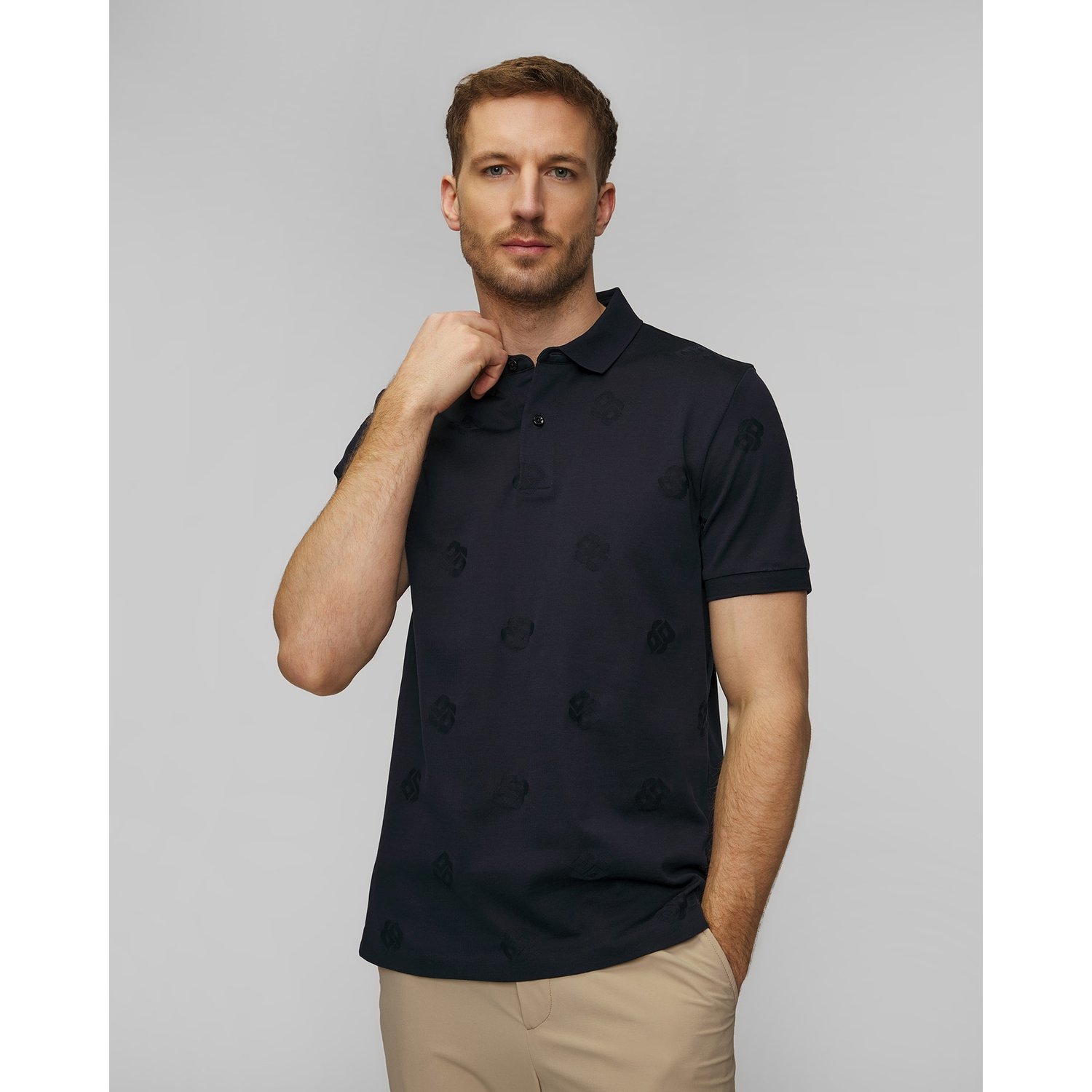 Granatowe Polo Męskie Hugo Boss C-prout