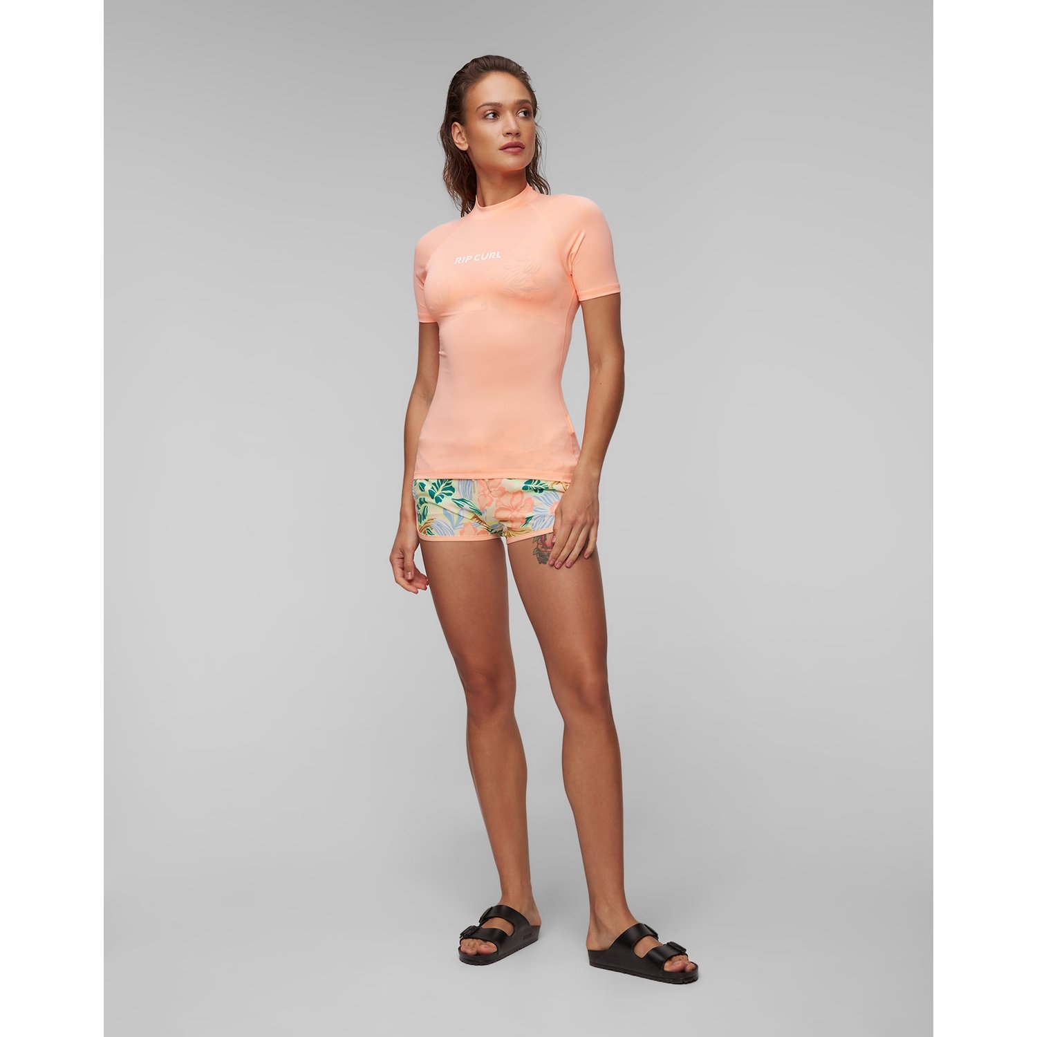 Pomarańczowa Koszulka Do Pływania Damska Rip Curl Classic Surf Ss Upf Rashguard