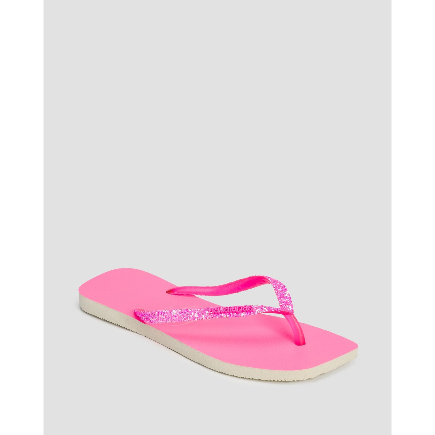 Japonki Damskie Havaianas Square Glitter Różowe