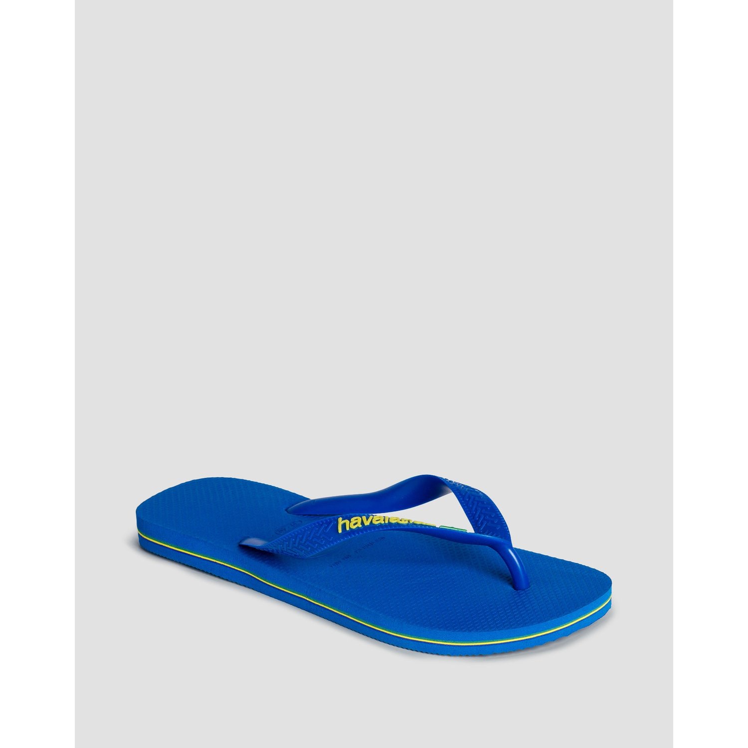Japonki Havaianas Brasil Logo Neon Niebieskie