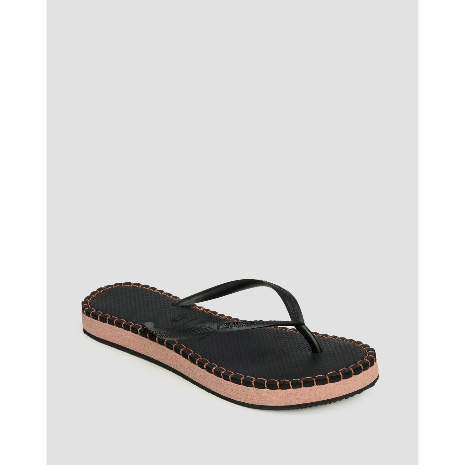 Japonki Na Flatformie Damskie Havaianas Slim Flatform Loop Czarne