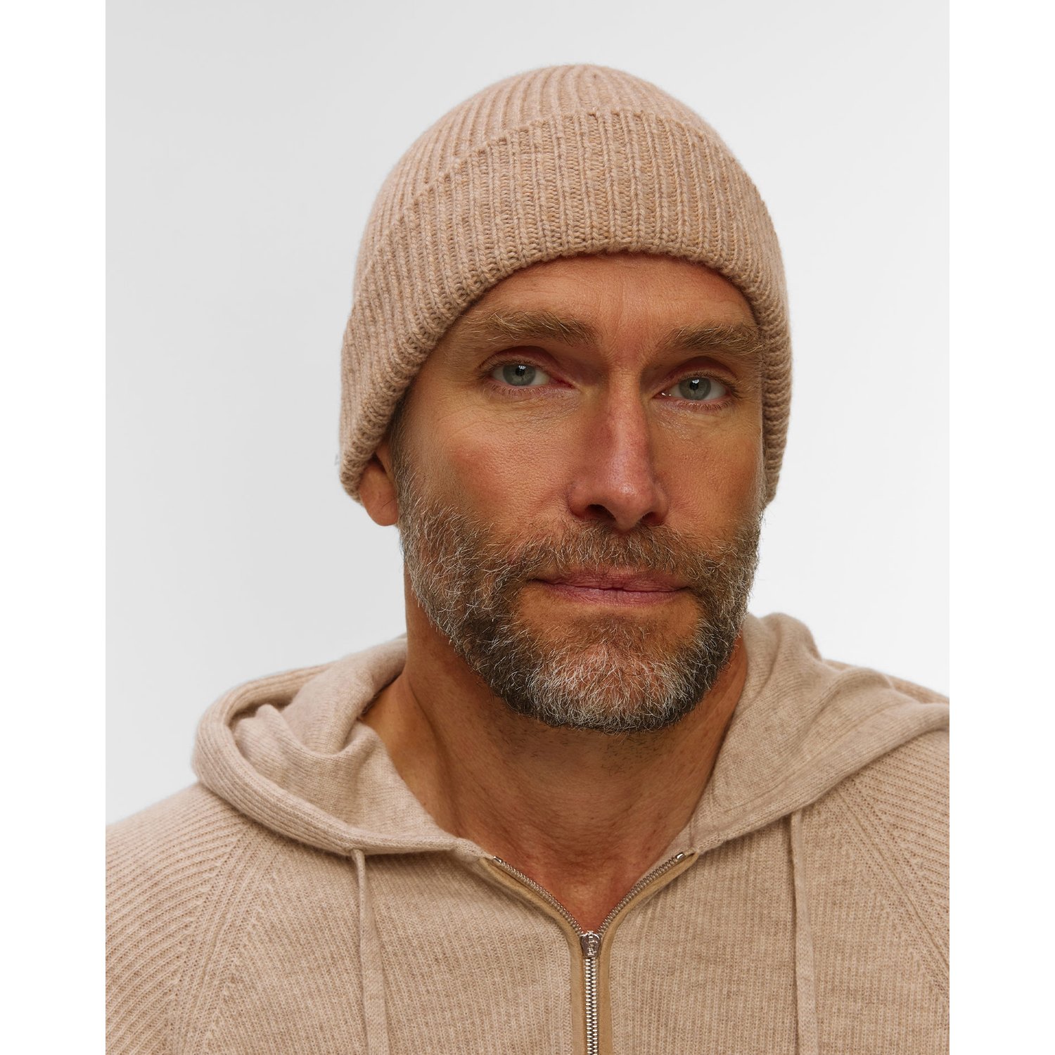 Beżowa Czapka Kaszmirowa Johnstons Of Elgin