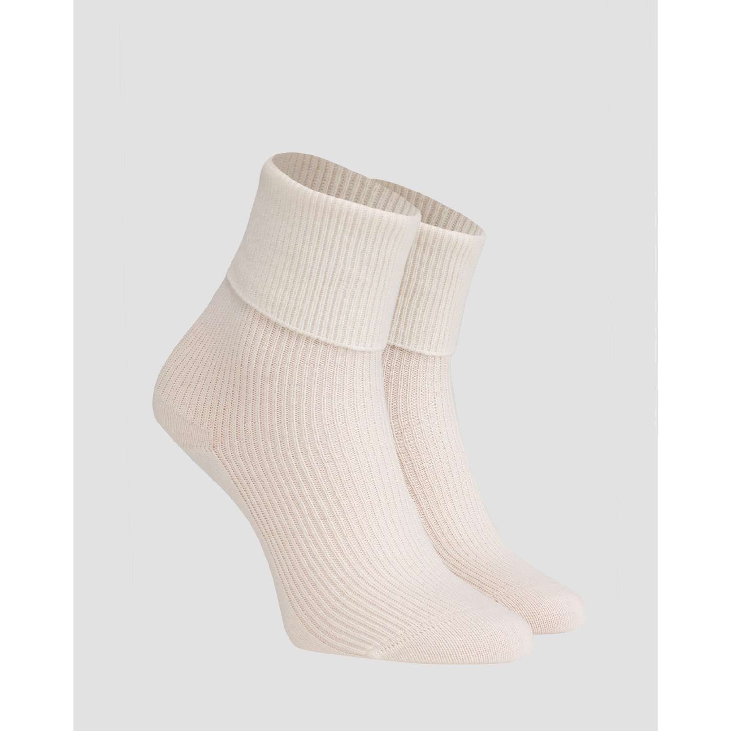 Białe Skarpety Kaszmirowe Unisex Johnstons Of Elgin