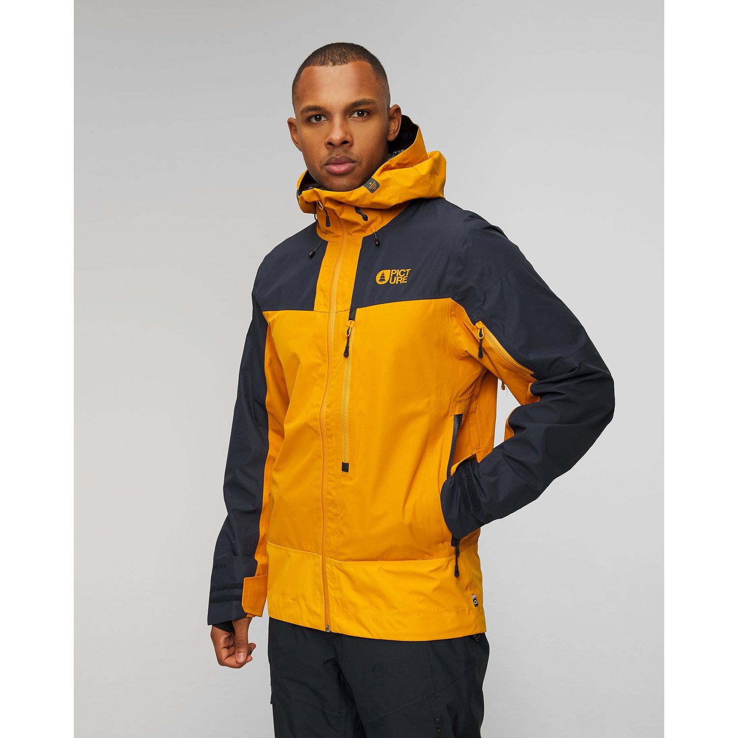 Pomarańczowo-granatowa Kurtka Hardshellowa Męska Picture Organic Clothing Broader 3l 20/20