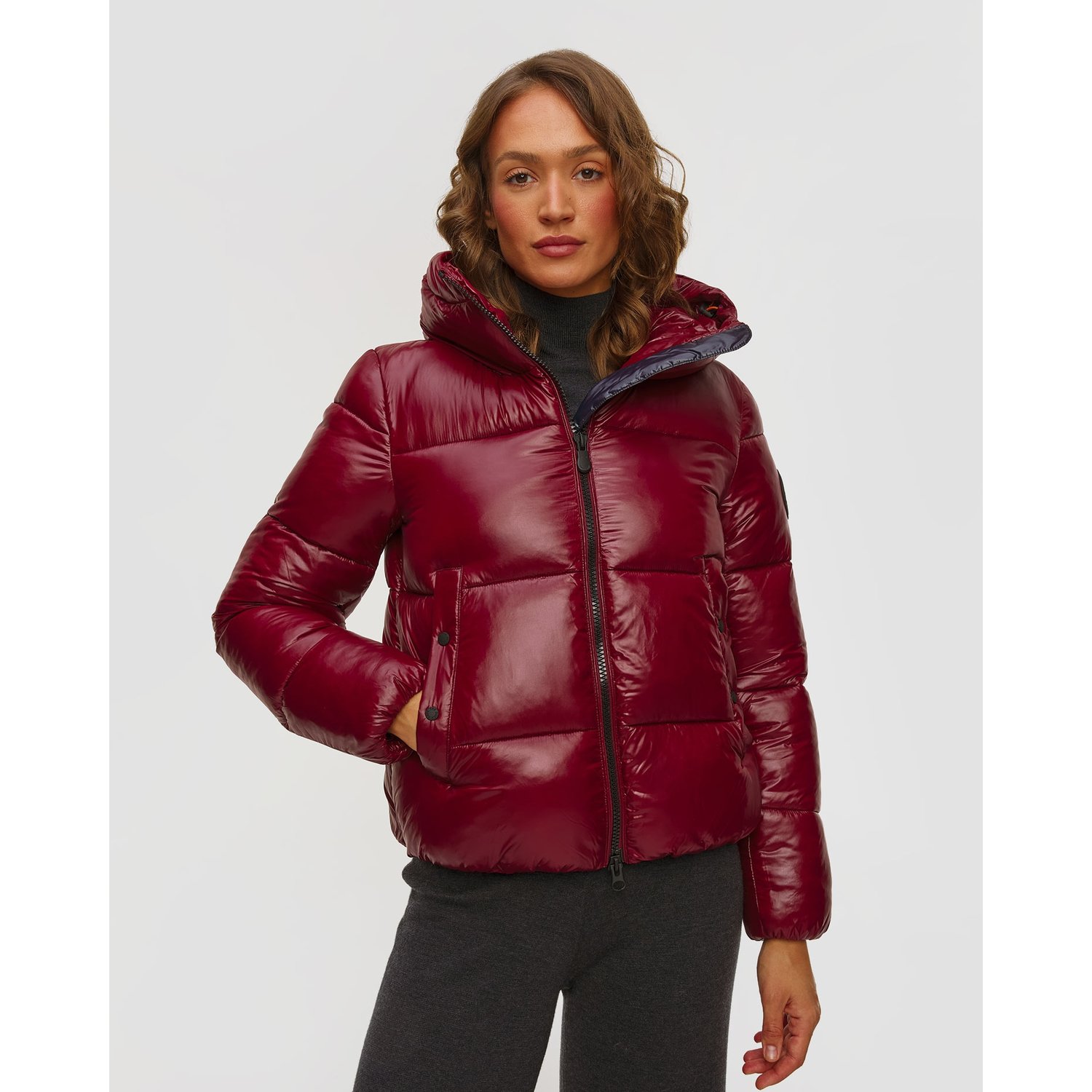 Czerwona Kurtka Damska Save The Duck Biddy