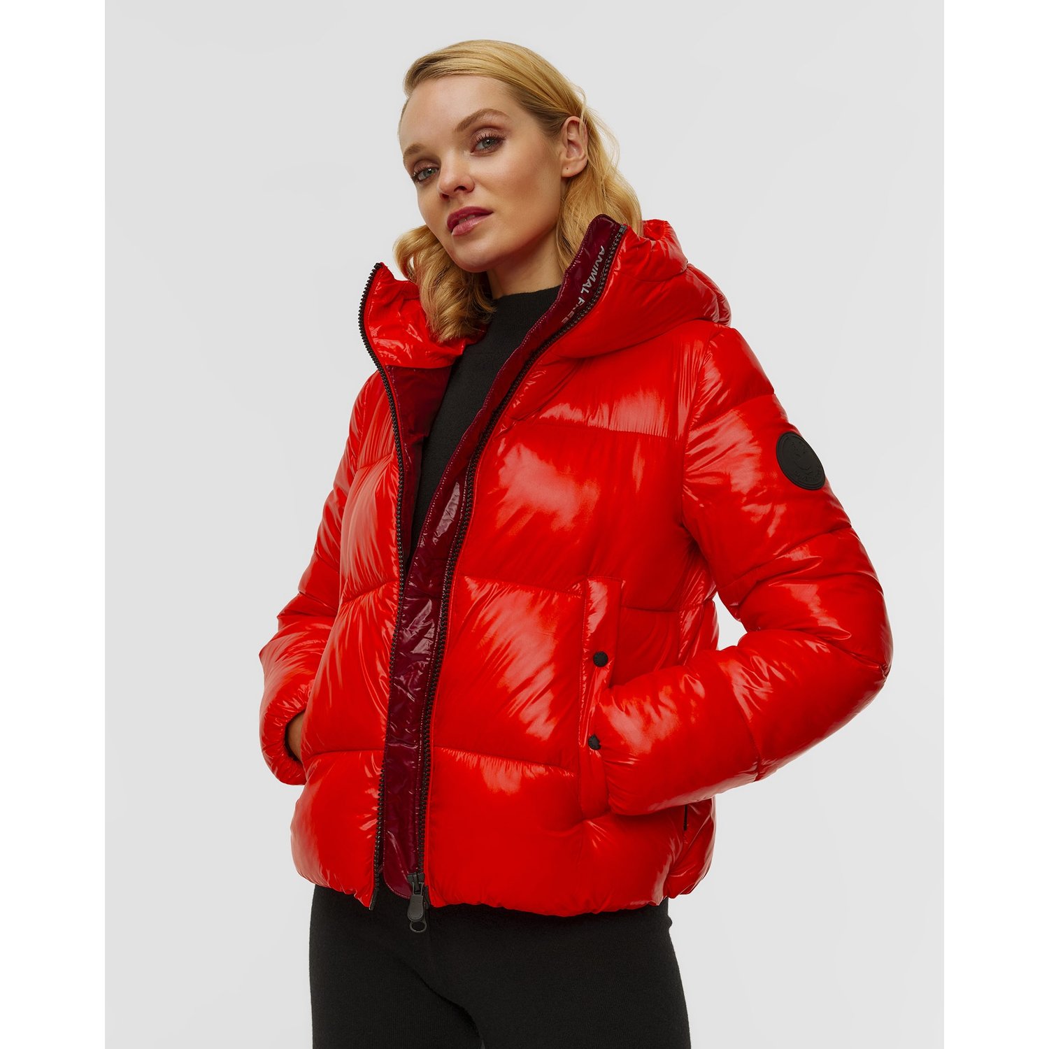 Czerwona Kurtka Damska Save The Duck Biddy