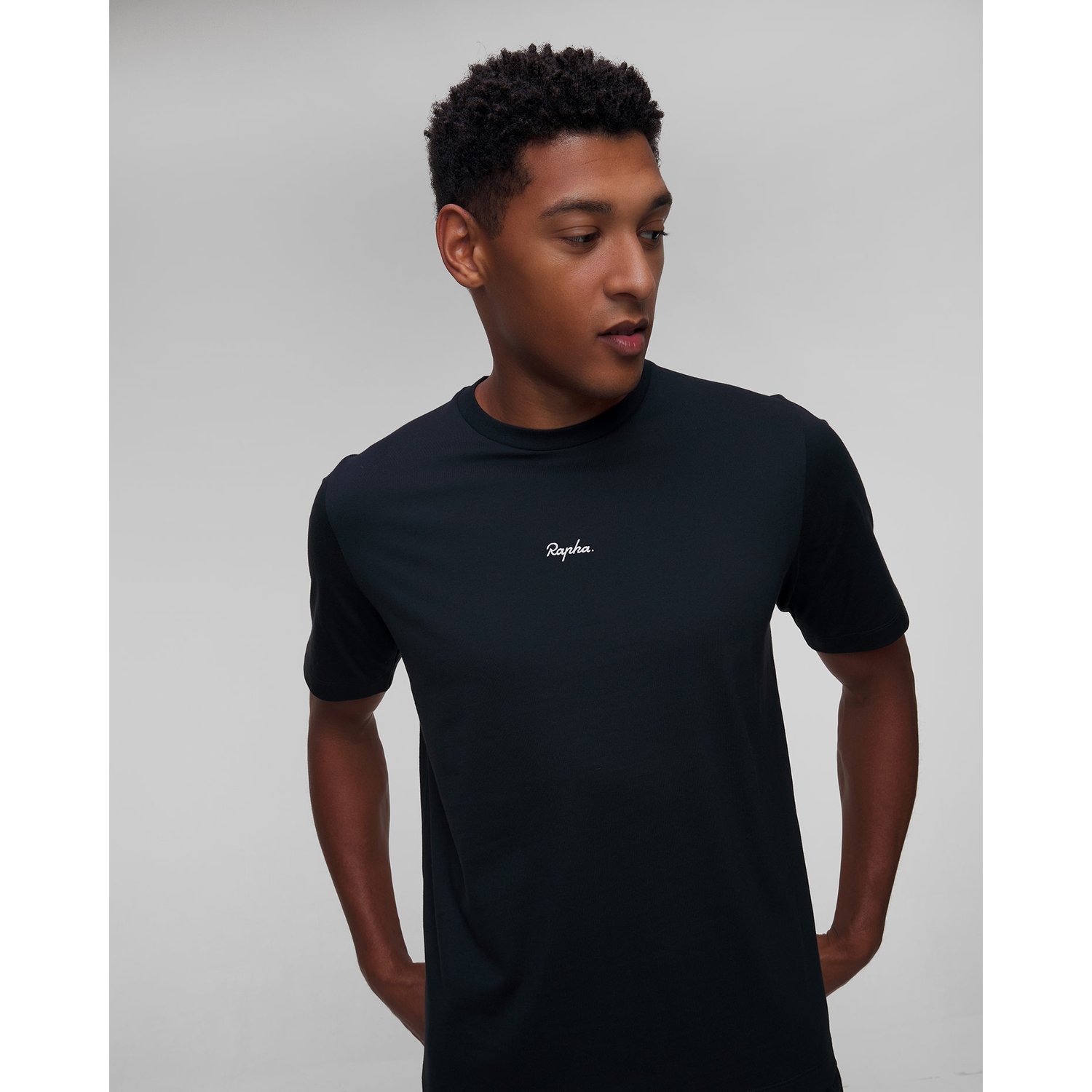 T-shirt Bawełniany Męski Rapha Czarny
